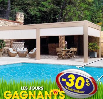 Pergola bioclimatique jours gagnants