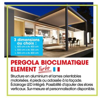 Pergola ELEMENT Turbo stock
