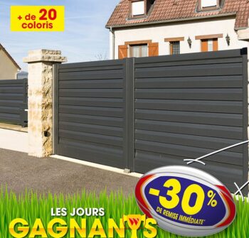 Portail en aluminium jours gagnants
