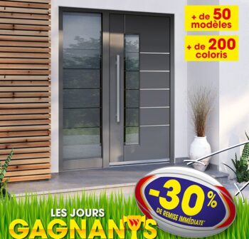 Porte d'entrée aluminium jours gagnants